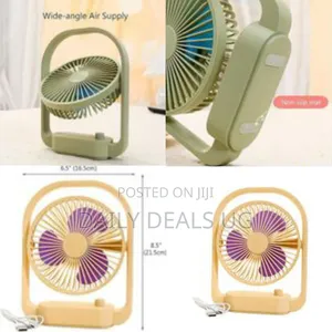 Rechargeable Desk Fan - Multicolor