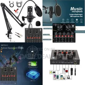 Sound Card V8 Podcast Equipment Bundle, With Bm800 Podcast Microphone