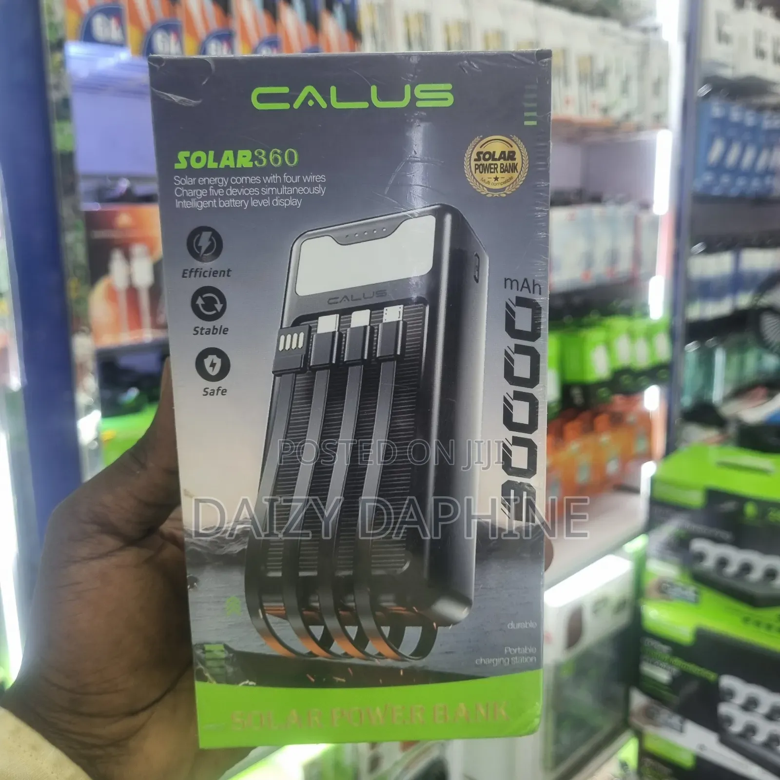Solar Power Bank 30000mah With Led Light