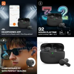 JBL Wave Beam True Wireless Earbuds, Deep Bass,Comfort Fit, 32h