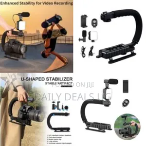 Video Making Kit, Portable Camera Stabilizer, Fill Light Microphone