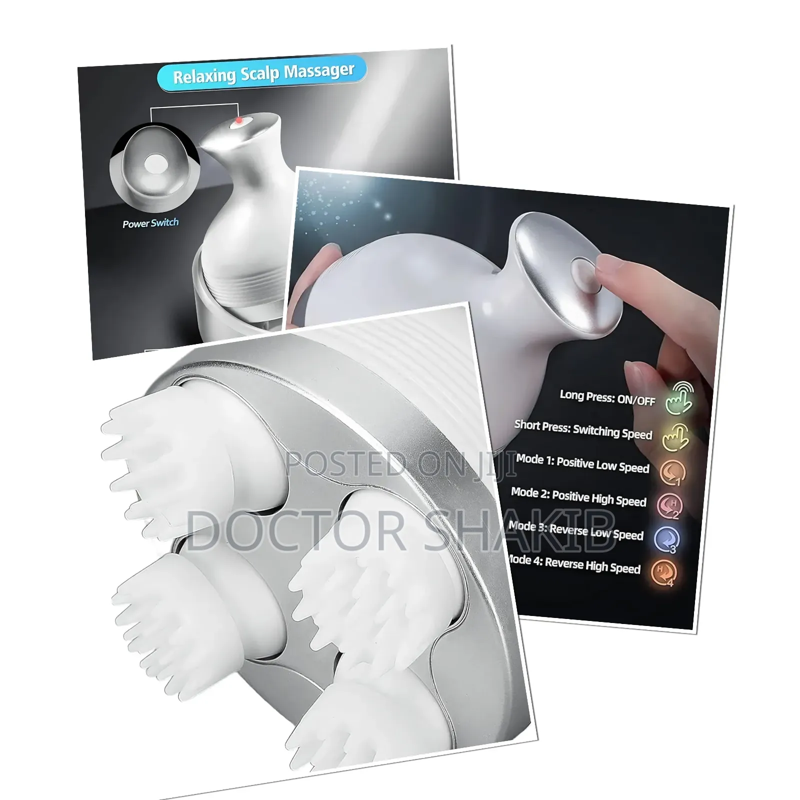 Rechargeable Electric Head and Scalp Massager