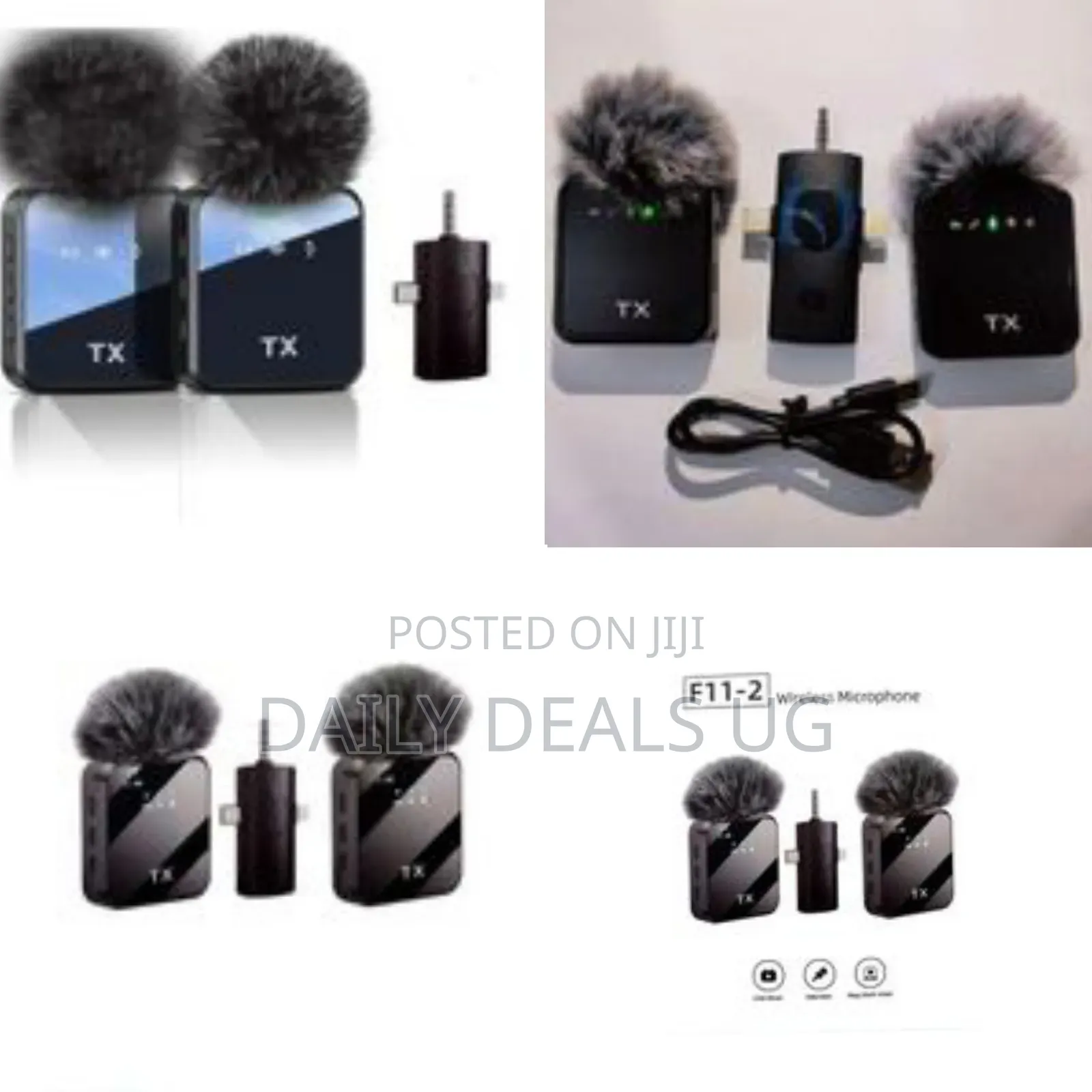 Wireless Lavalier Microphone,3 in 1 Wireless Mic for iPhone/Android
