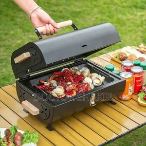 Portable, Double-Sided Charcoal Barbecue Grill
