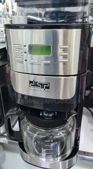 DSP Professional Coffee Maker With Built-in Grinder – 12-Cup Programma
