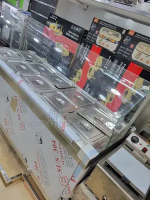 Sus 304 Stainless Steel (10)-Pan Food Warmer Display Counter