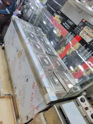 Sus 304 Stainless Steel (10)-Pan Food Warmer Display Counter