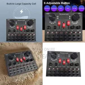 Microphone Bm800 Condenser Microphone With V8s Live Sound Card Set