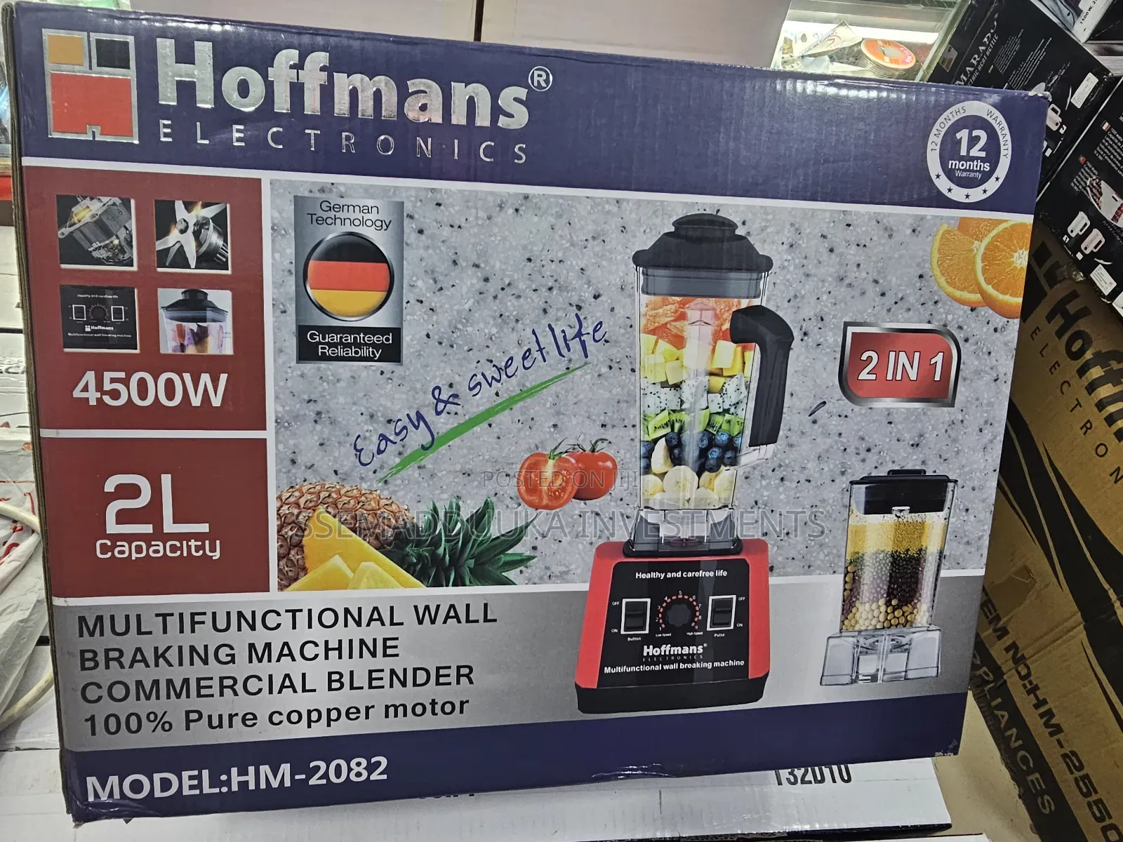 Hoffmans 2 Litres Electric Commercial Blender