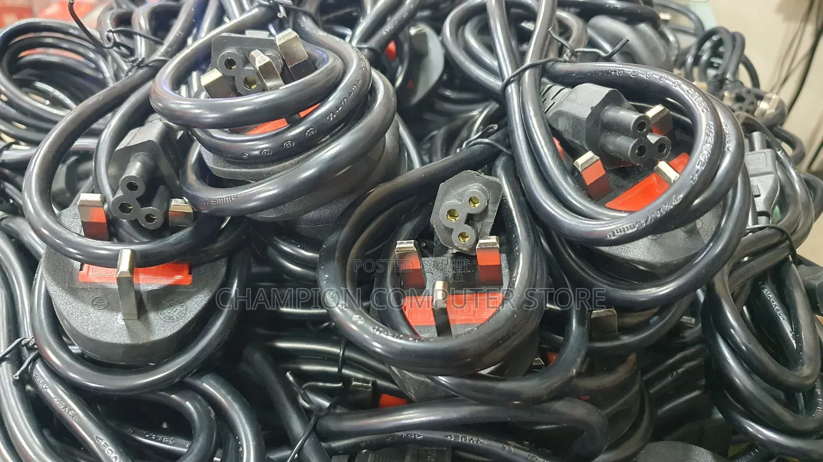 Copper Laptop Power Cable 1.5m 3pin Plug