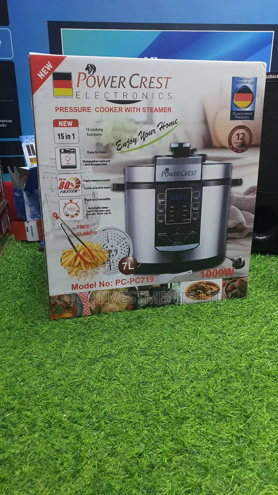 Powercrest 7litrs Pressure Cooker With Steamer
