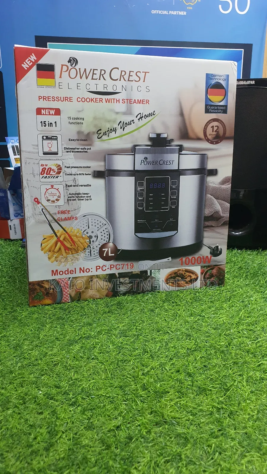 Powercrest 7litrs Pressure Cooker With Steamer