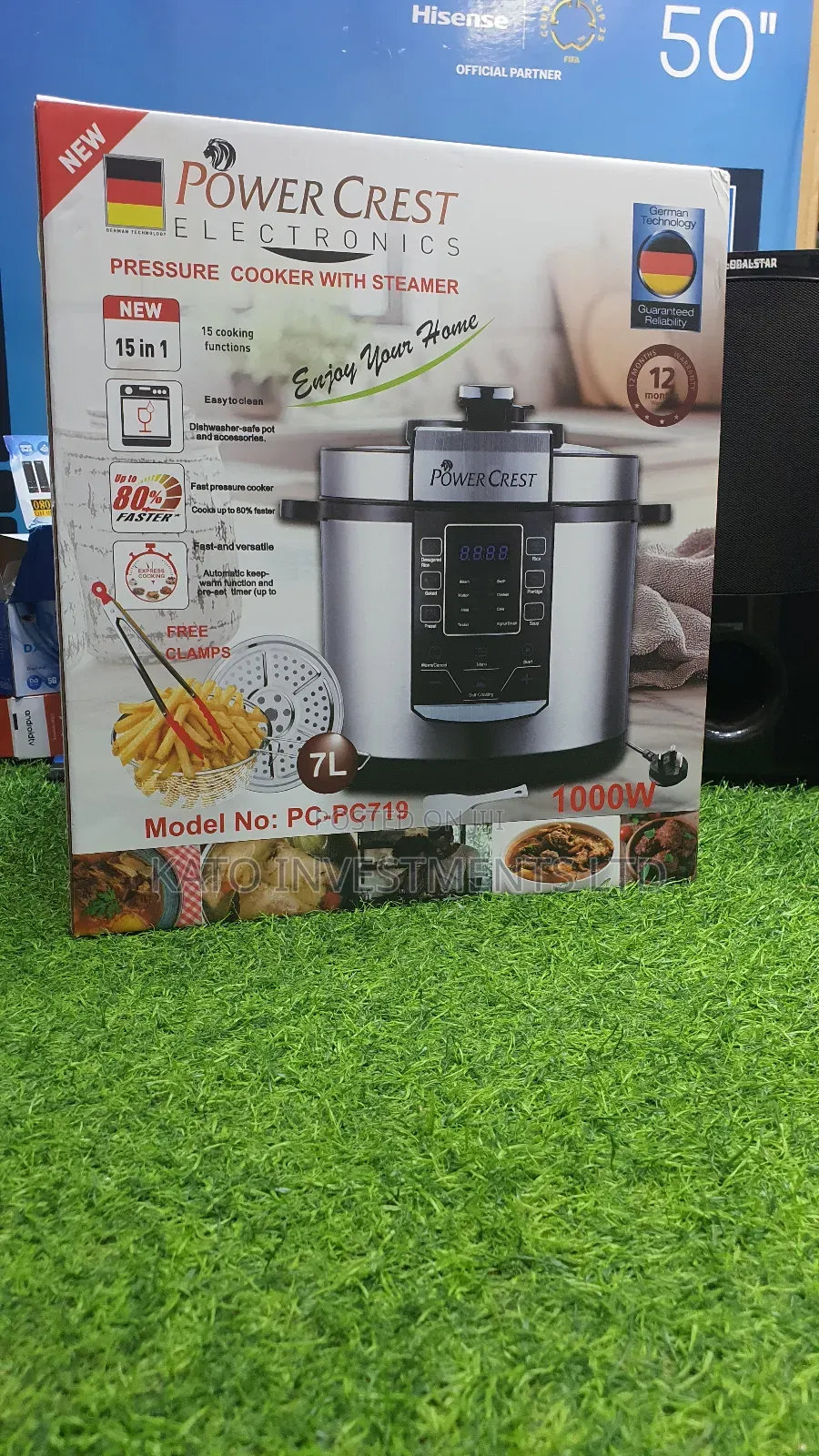 Powercrest 7litrs Pressure Cooker With Steamer