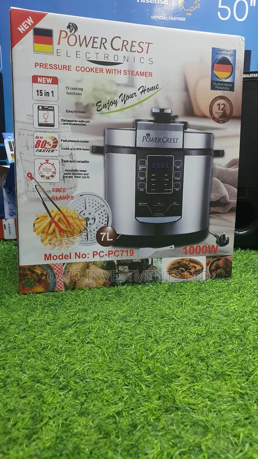Powercrest 7litrs Pressure Cooker With Steamer