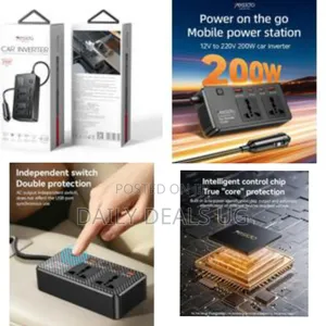 Yesido Car Inverter 200w Vehicle Power Inverter Qc3.0+Pd Fast Charging