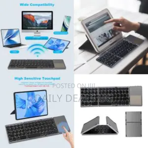 Prestige Foldable Bluetooth Keyboard With Touchpad Wireless