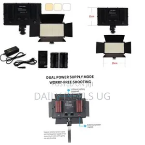 Prestige Pro 600 Led Light Kit, Rechargeable and Plug-Powered Camera