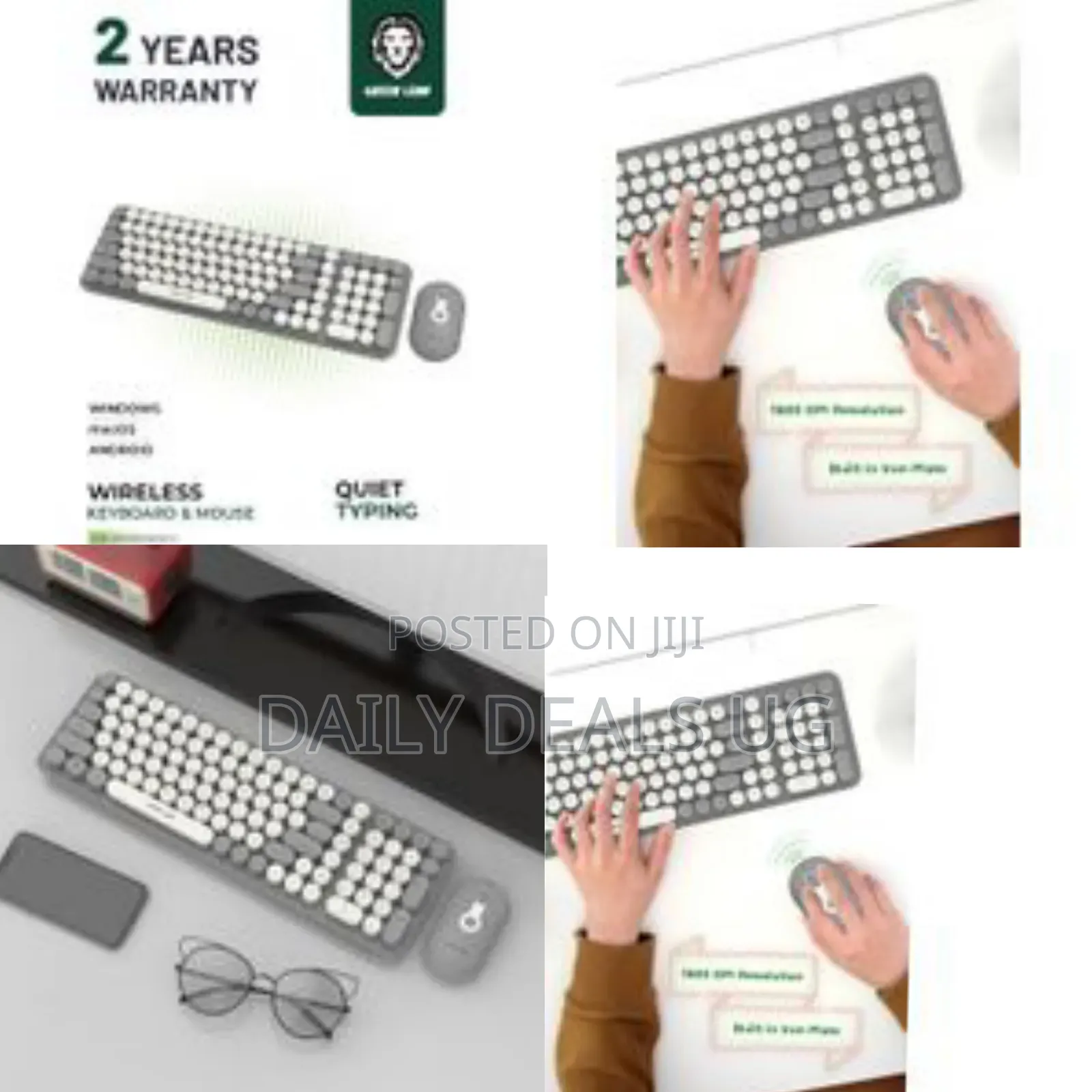 Green Lion GKM-300 Wireless Keyboard+Mouse, Multiple Dpi Mouse