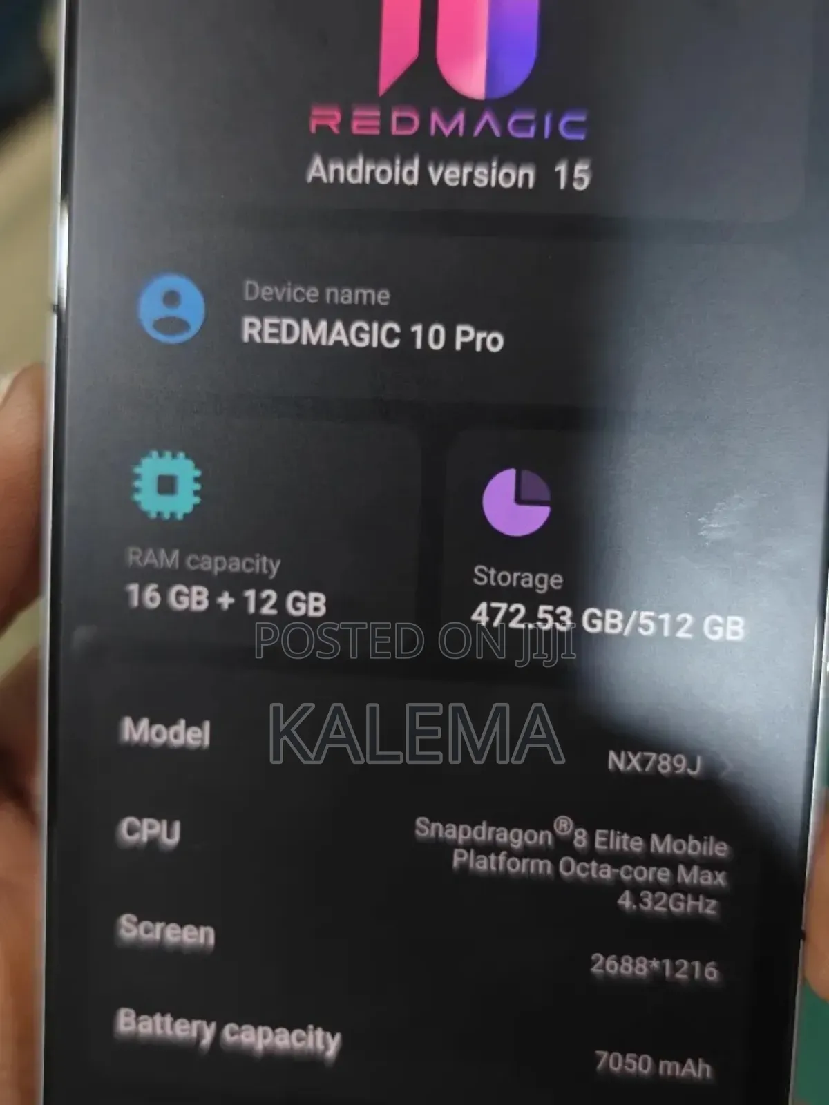 New ZTE nubia RedMagic 10 Pro 512 GB Gray