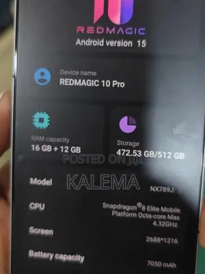 New ZTE nubia RedMagic 10 Pro 512 GB Gray