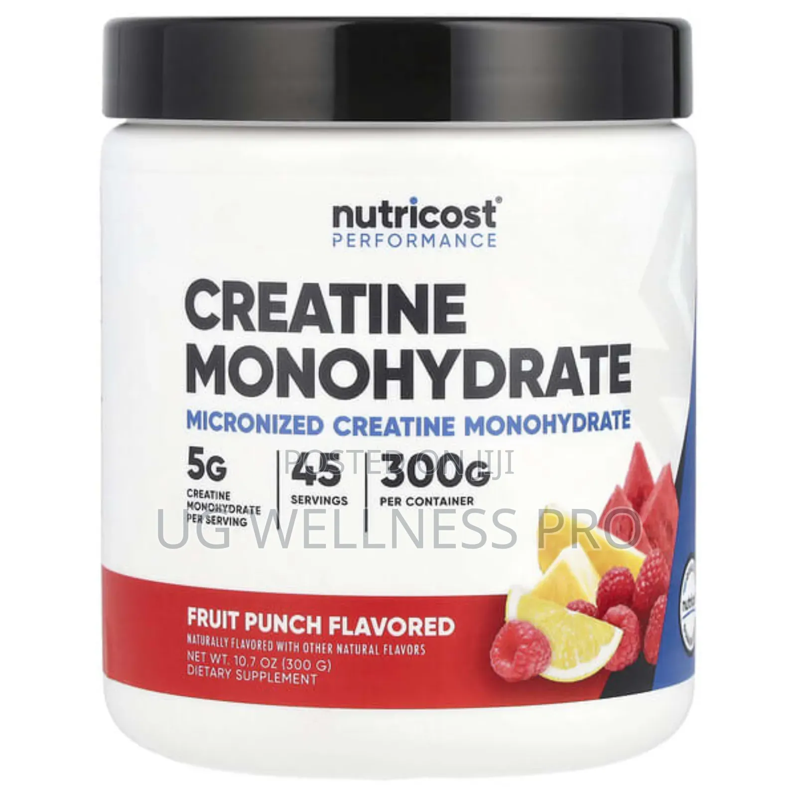 Nutricost, Performance, Creatine Monohydrate, Fruit Punch, 300g 60serv