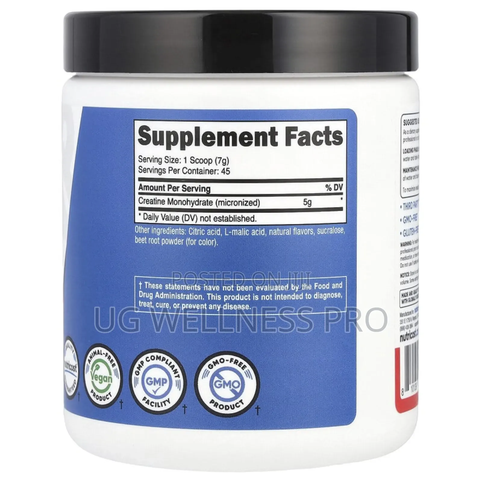 Nutricost, Performance, Creatine Monohydrate, Fruit Punch, 300g 60serv