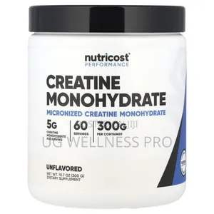 Nutricost, Performance, Creatine Monohydrate, Unflavored, 300g 60servi