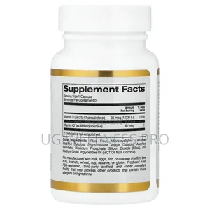 California Gold Nutrition, Vitamin D3 + , 60 Veggie Capsules