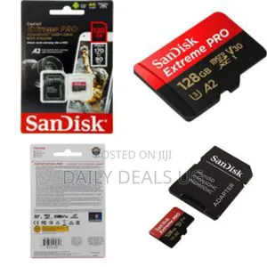 Sandisk Extreme Pro 128gb Microsdxc Uhs-I Memory Card With Adapter