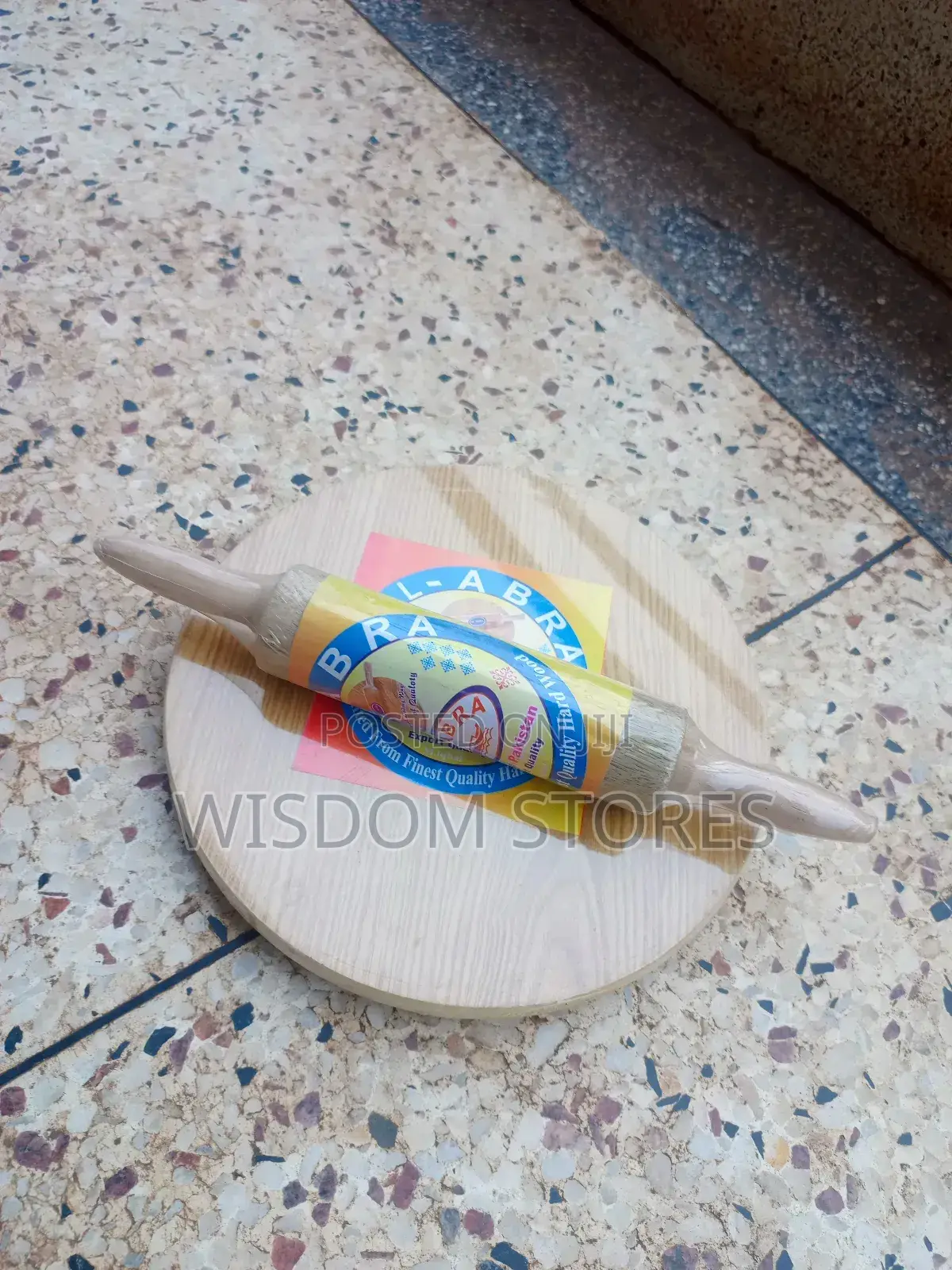 Wooden Chapati Rolling Board and Rolling Pin Set