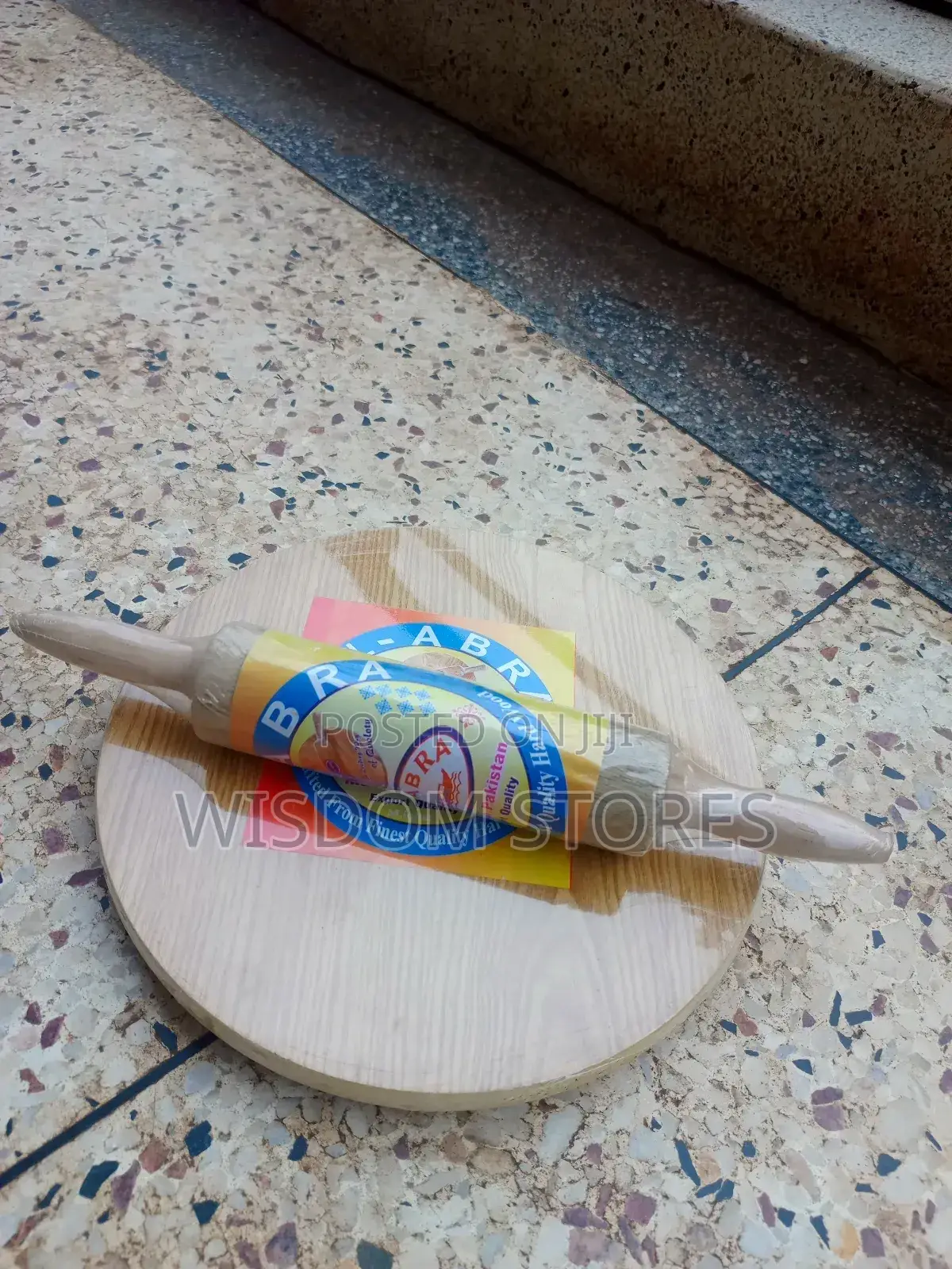 Wooden Chapati Rolling Board and Rolling Pin Set