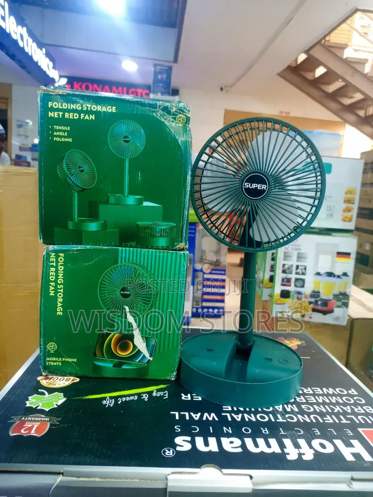 Telescopic Folding Fan.