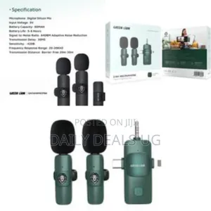 Green Lion 3 in 1 Microphone Type-C/Lightning/Aux, 20 Meter Access