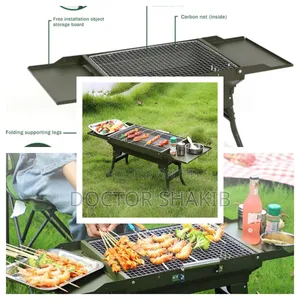 Portable Green Foldable Charcoal Bbq Grill