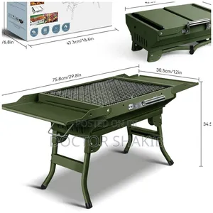 Portable Green Foldable Charcoal Bbq Grill