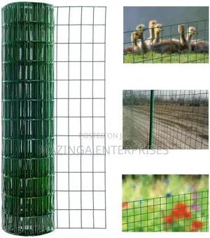 1.5x30m Green Garden Poultry Net Galvanised PVC Coated Steel Wire Mesh