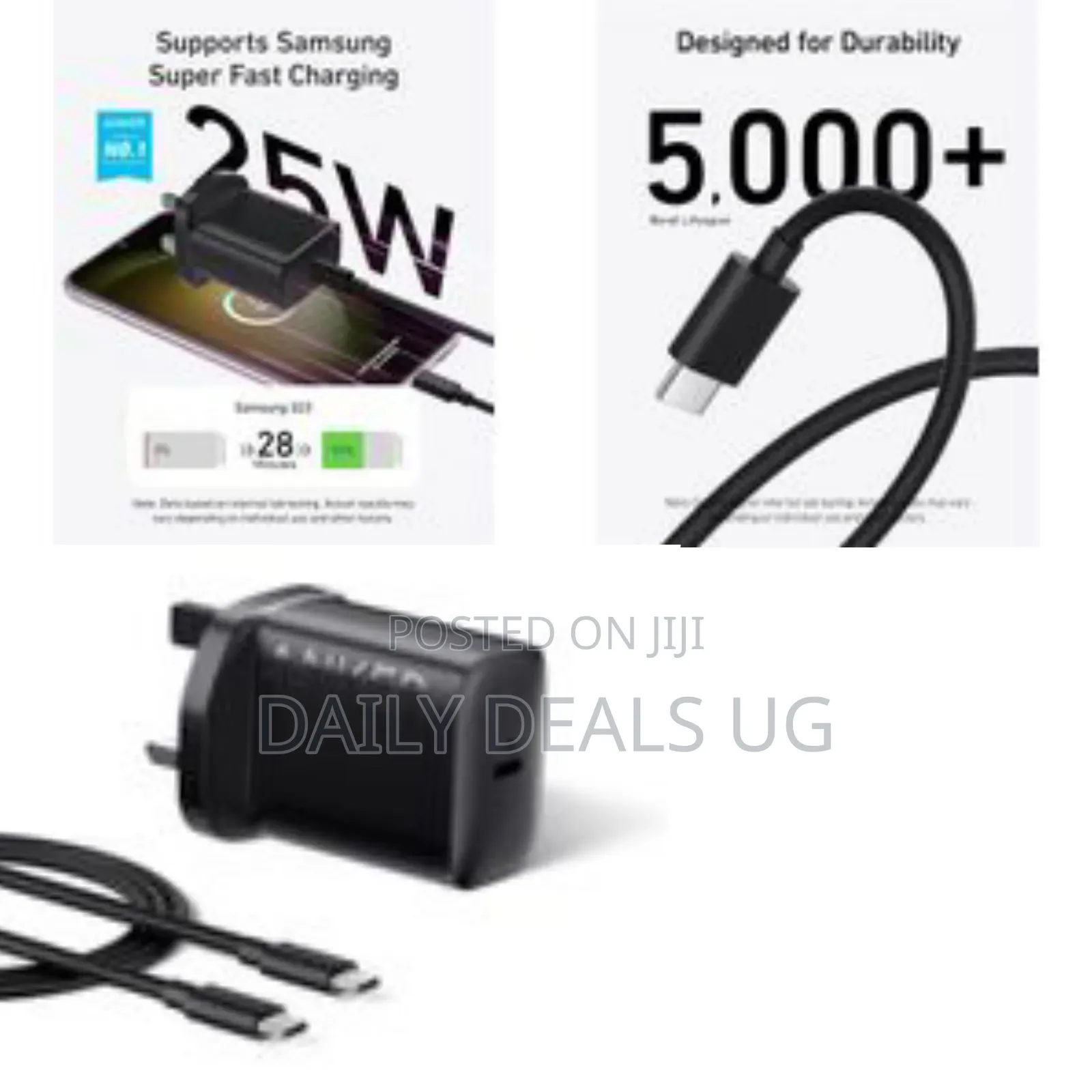 Anker Usb C Plug, 25w Charger With Cable, Supports PPS
