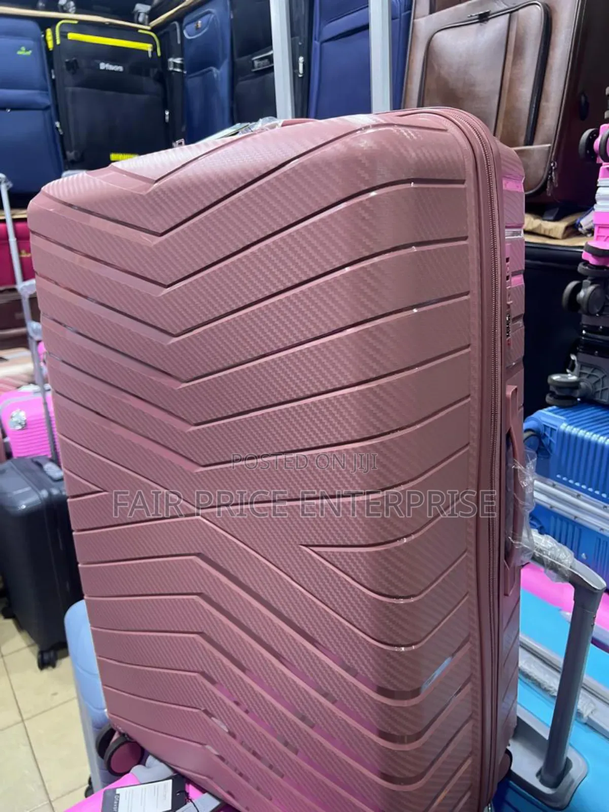 Exotic Rubber Plastic Suitcase. Large Size