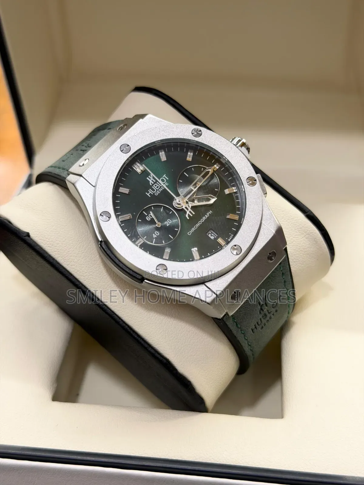 Automatic Hublot Geneve Men's Original Wrist Time Piece Leather Straps