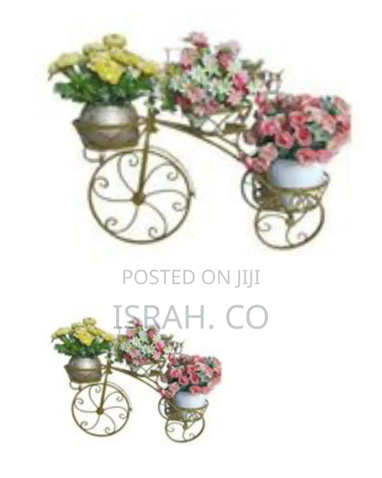 Decorative Metal Bicycle Plant Stand / Flower Holder