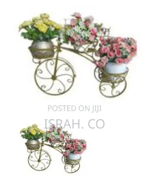 Decorative Metal Bicycle Plant Stand / Flower Holder