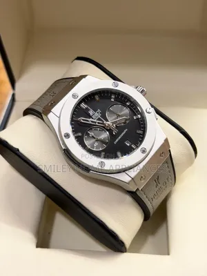 Genuine Leather Strapped Analog Hublot Wrist Time Piece at 20% Discount