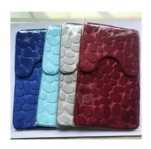 Toilet and Bathroom Mats Set
