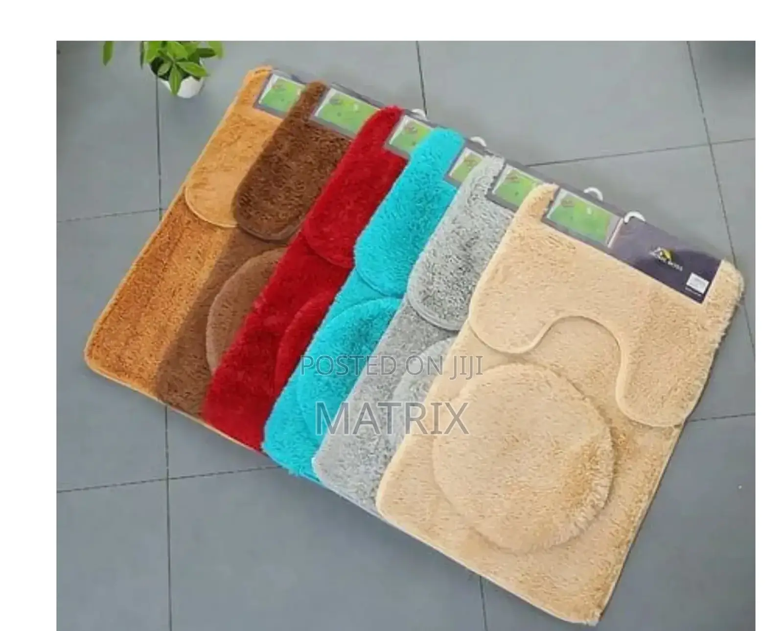 Toilet and Bathroom Mats Set