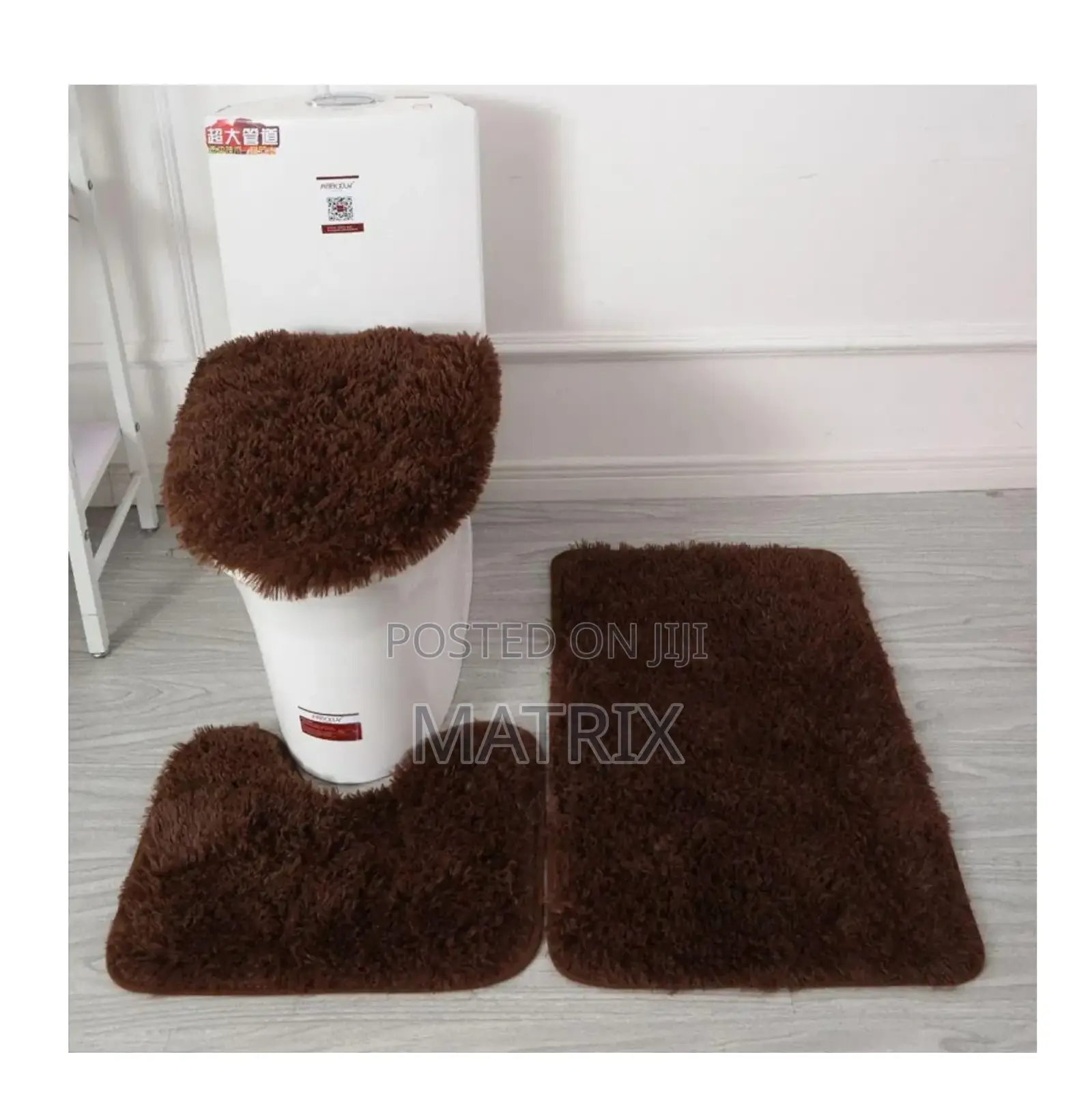 Toilet and Bathroom Mats Set