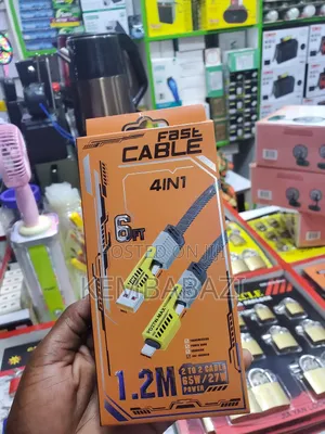 4-in-1 Fast Charging Cable With Pd 27w Max Power Delivery.