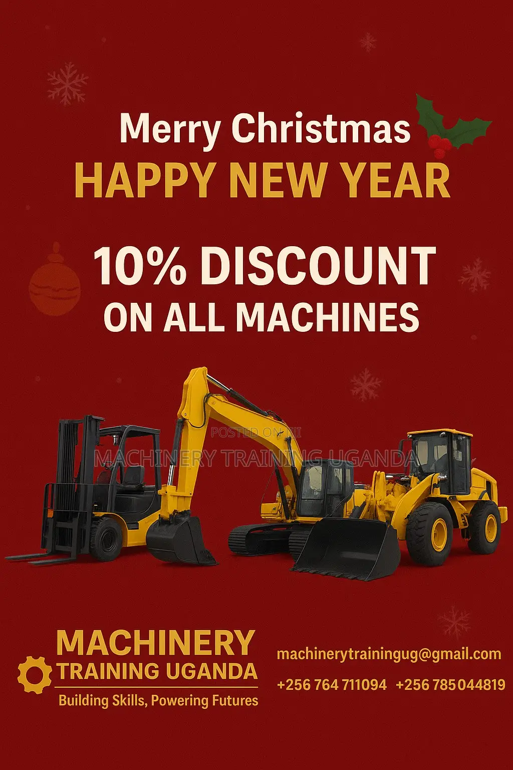 Merry Christmas Happy New Year From Machinery Training Uganda