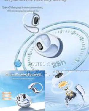 Ergonomic Open-Ear Wireless Earbuds With Charging Case -