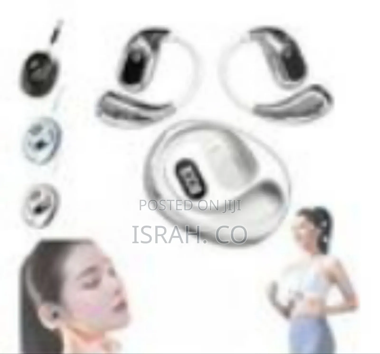 Ergonomic Open-Ear Wireless Earbuds With Charging Case -