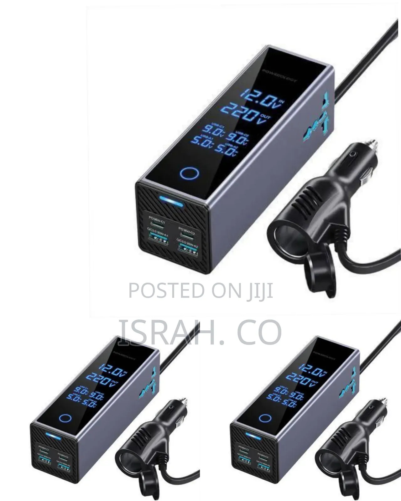 Powerology 2ac 300w Socket Car Power Inverter Pd 36w - Multicolor